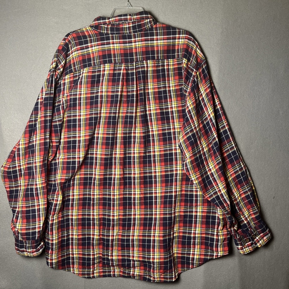 Brooks Brothers 346 Men's 100% Cotton Non-Iron Button Shirt Navy/red Plaid • 2XL - Picture 5 of 6